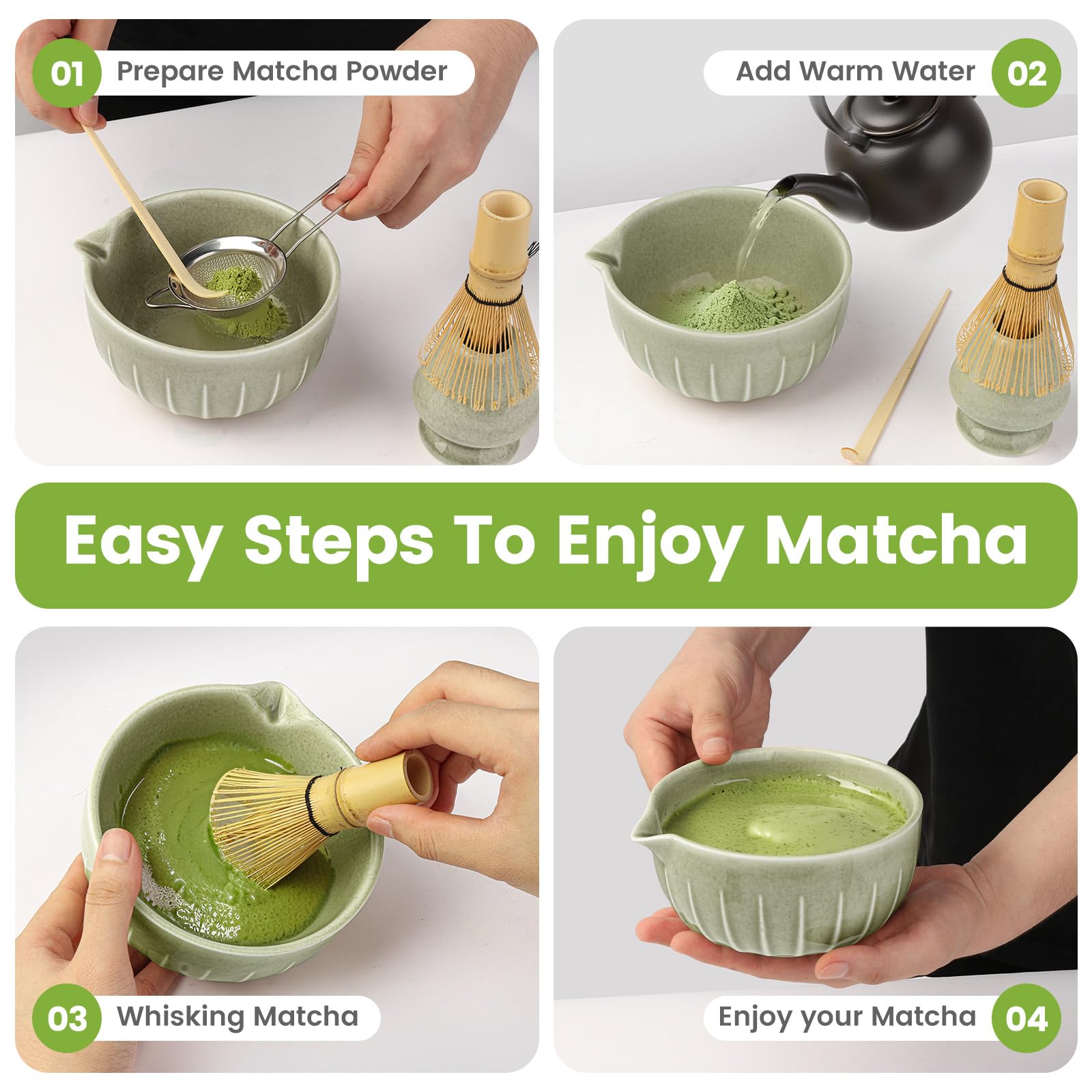 Farielyn-X presentación-regalo del set de matcha, ideal para sorprender a alguien.
