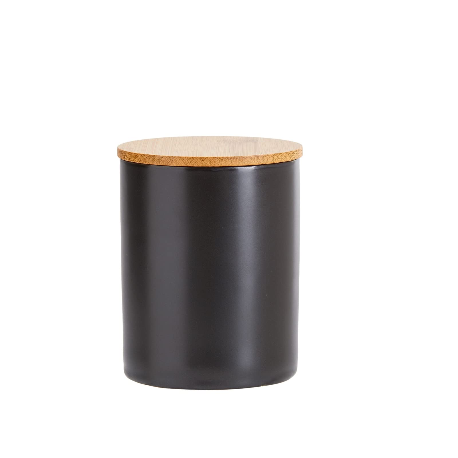 Farmlyn Creek botes negro mate con tapas de madera para azúcar, café y té.
