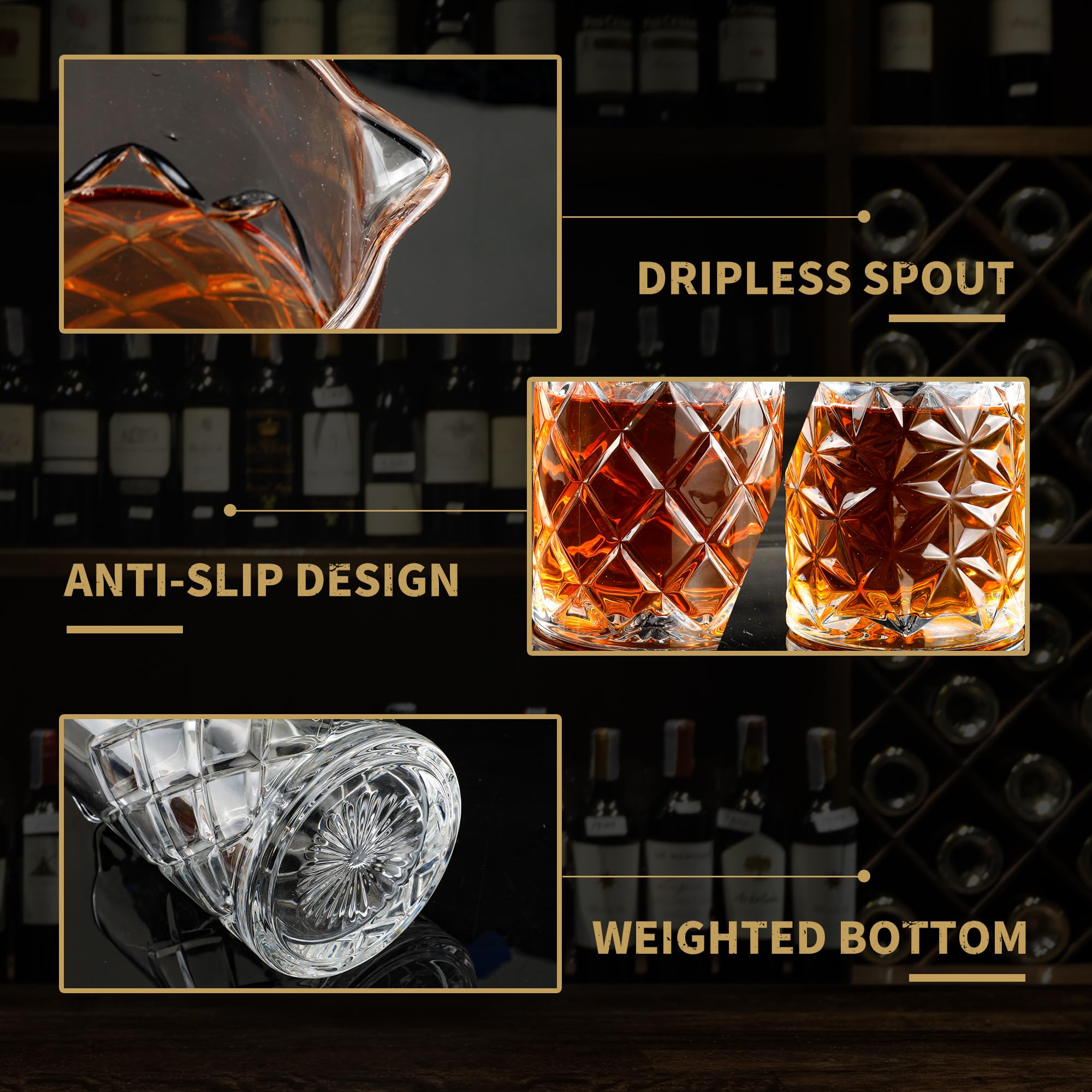 Vaso mezclador FARQAN, patrón delicado para mezclar con estilo.