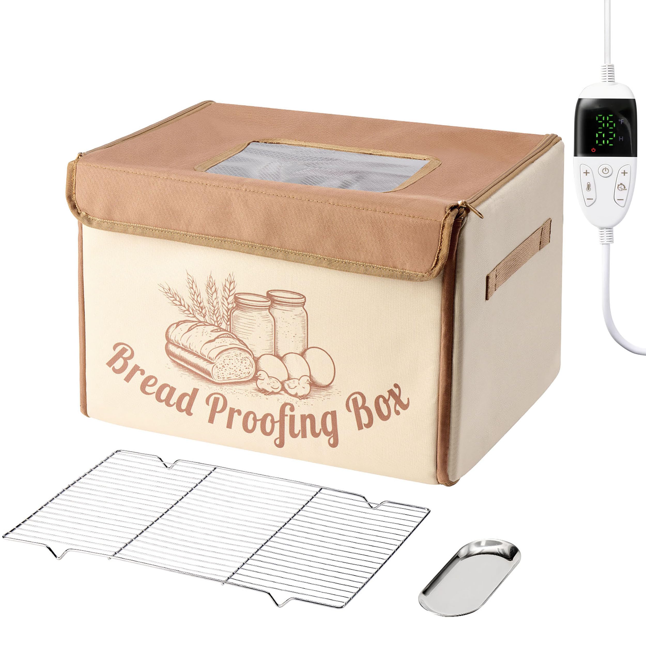 FarWalx caja de fermentación para pan, vista abierta para fermentación uniforme.