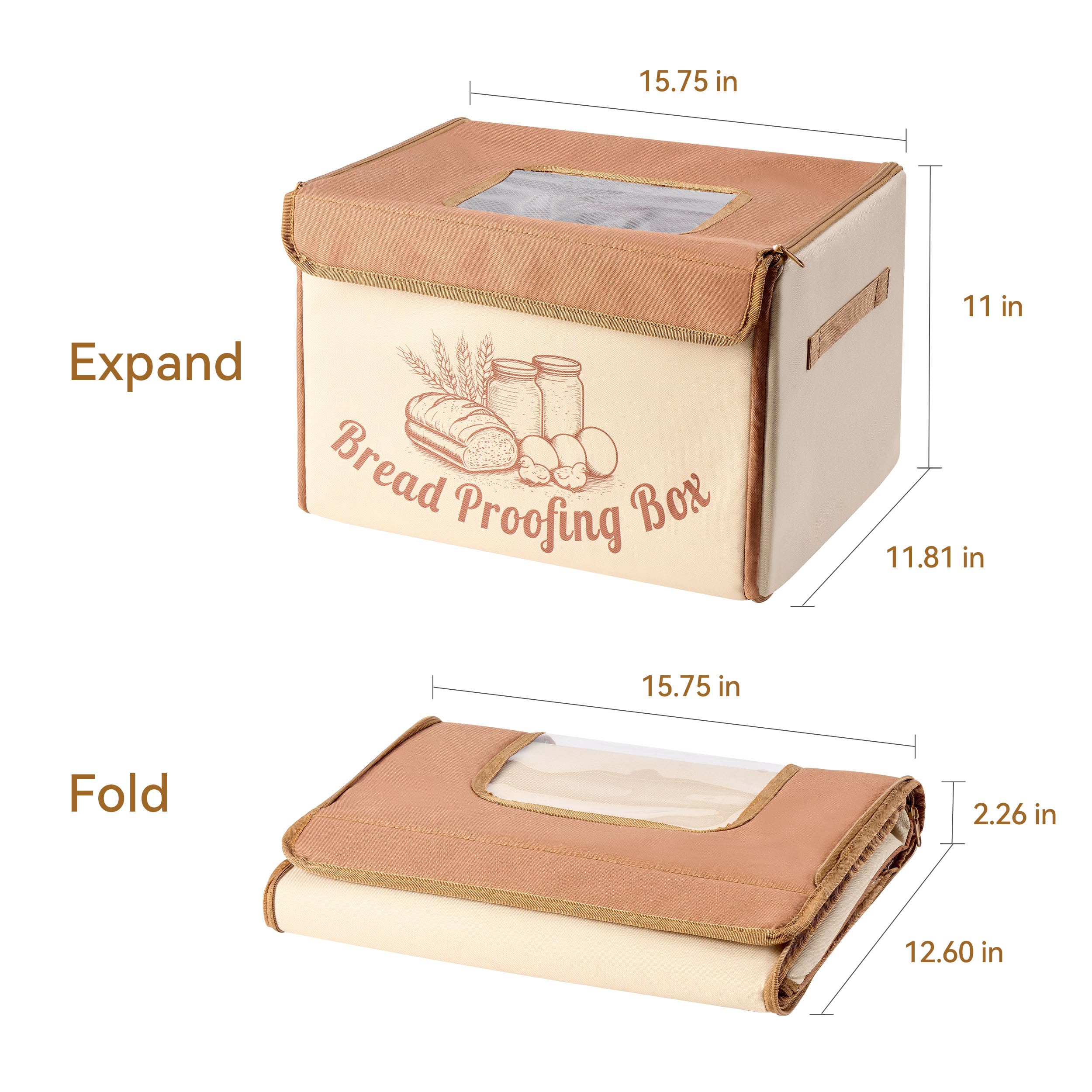 FarWalx caja de fermentación para pan, temporizador de hasta 99 horas.