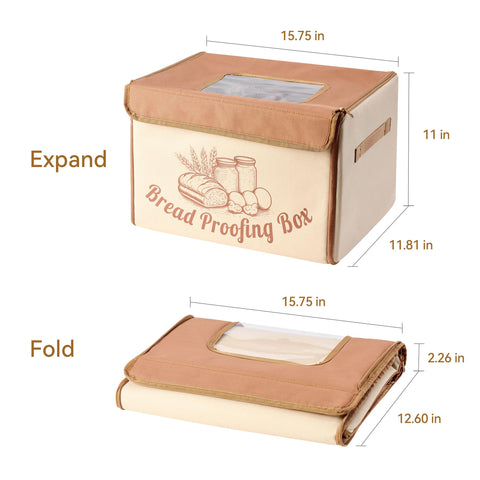 FarWalx caja de fermentación para pan, temporizador de hasta 99 horas.