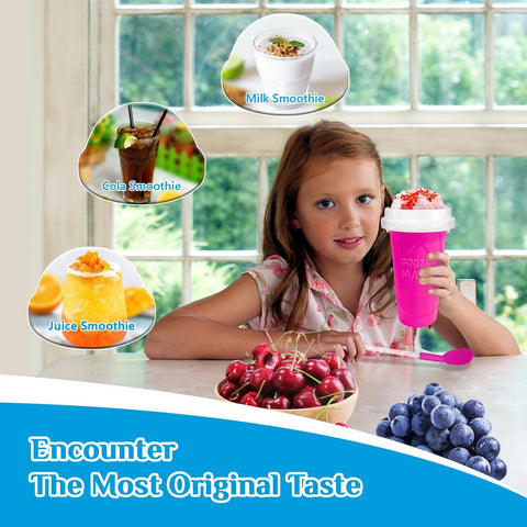 Slushie Cup FASIBULEI con pajita integrada para beber y comer.
