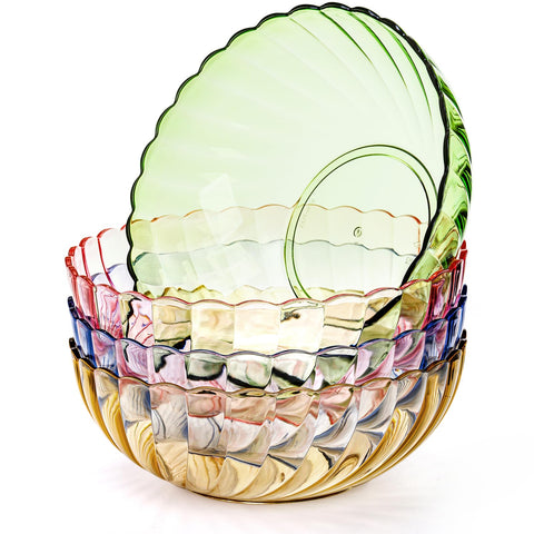 Cuencos Fasmov con diseño rayas multicolor para mesa.