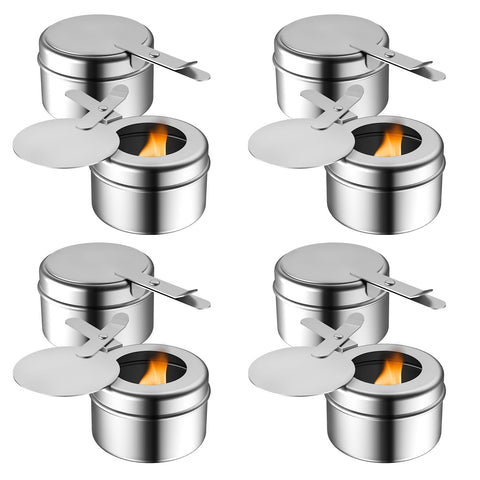 Fasmov portacombustible inoxidable ocho unidades ideal para buffets y catering