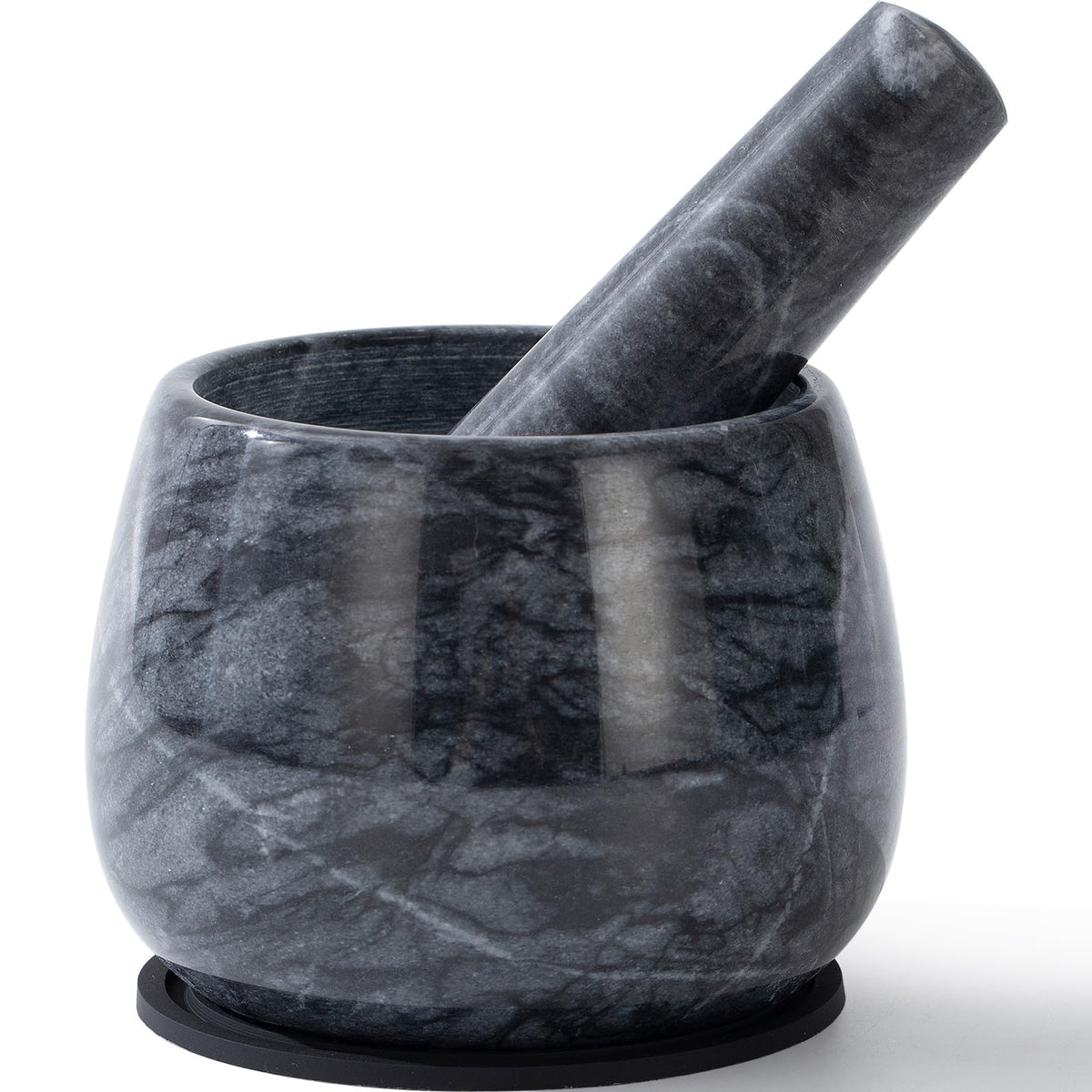 Mortero Fasolahome de piedra natural, capacidad 1.5 tazas, ideal para hierbas y especias.