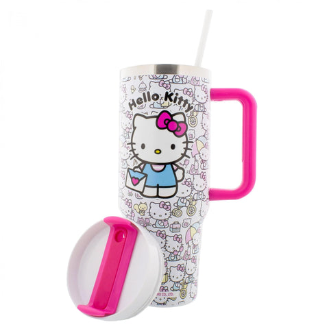 Vaso Fast Forward Hello Kitty con asa para llevar bebidas con facilidad todo el día.