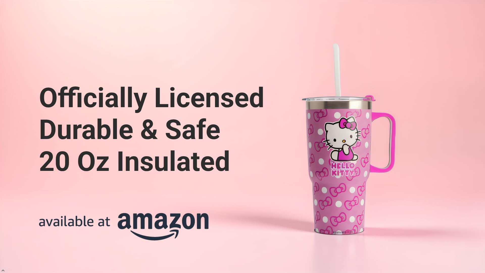 Paja integrada de la botella Hello Kitty para beber fácilmente en cualquier actividad.