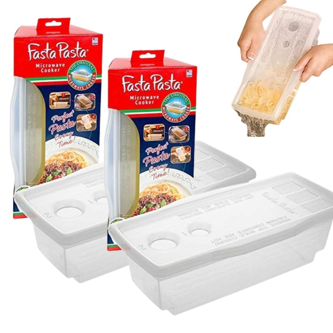 Fasta Pasta: cocedor microondas original con dos unidades para pasta al dente