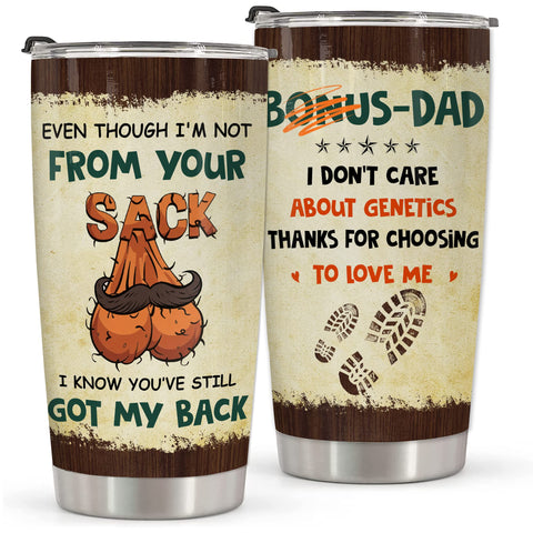 Fastpeace Bonus Dad Tumbler con mensaje inspirador para regalo familiar