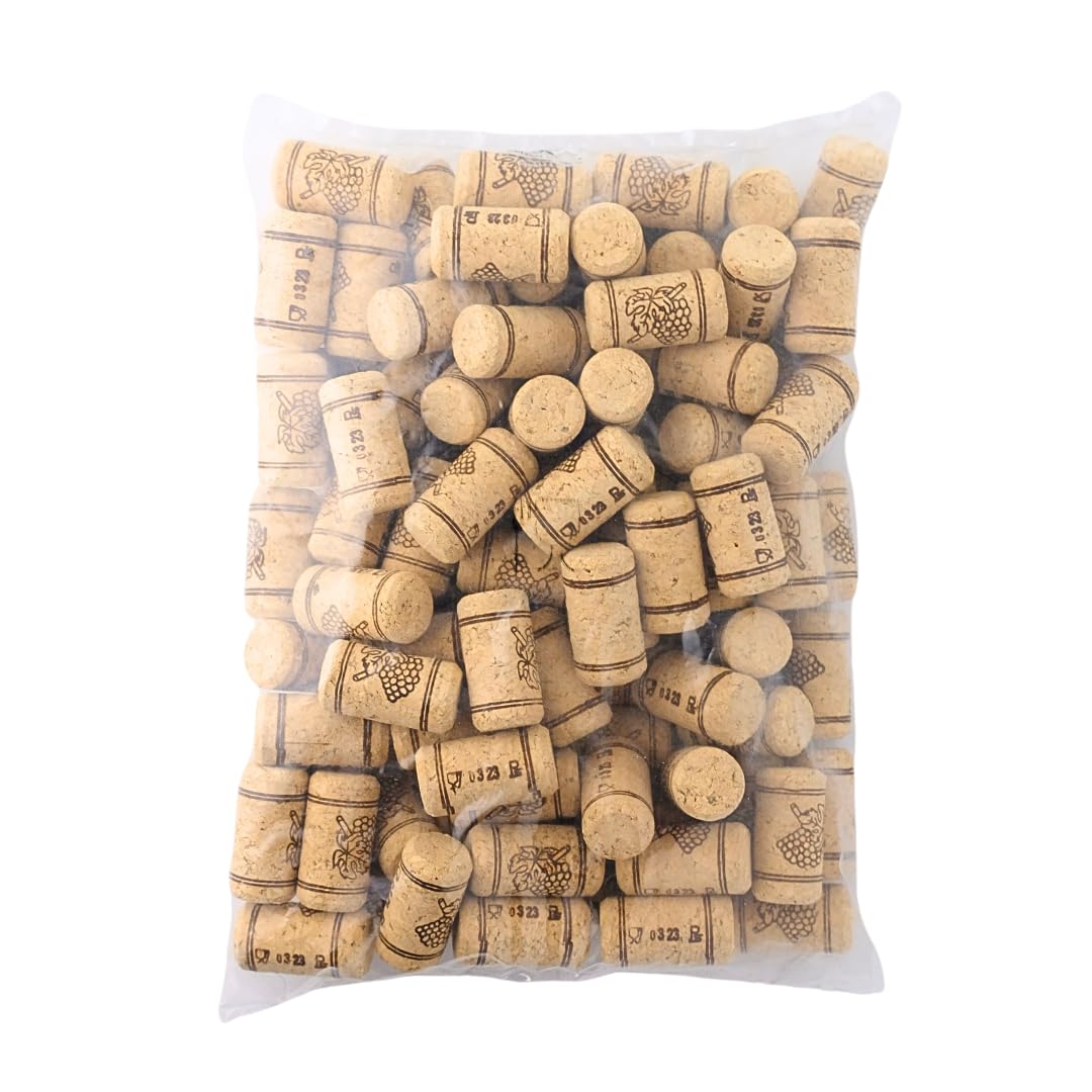 FastRack corchos de vino 8 en bolsa beige, listos para sellar botellas.