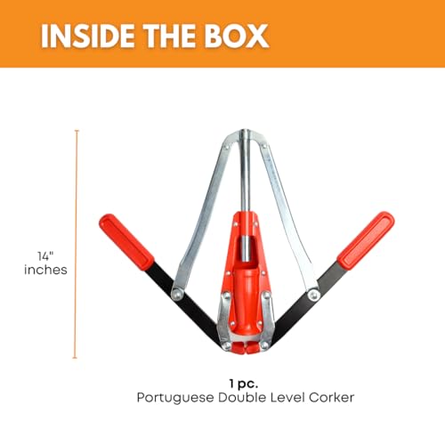 FastRack Descorchador de dos palancas, mango ergonómico para agarre cómodo