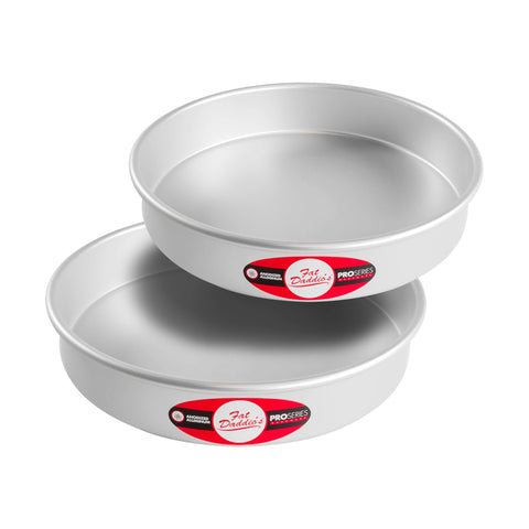 Bandeja Fat Daddio's para bizcocho redondo de 10x2 pulgadas, desmolado fácil.