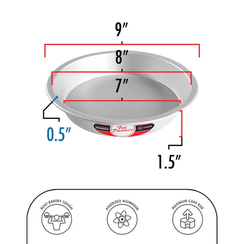 Fat Daddio's PIE-9 borde lateral destaca profundidad de 1,5 pulgadas.