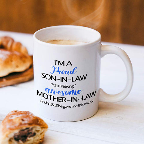 Taza Fatbaby con impresión doble cara para el yerno, regalo durable.