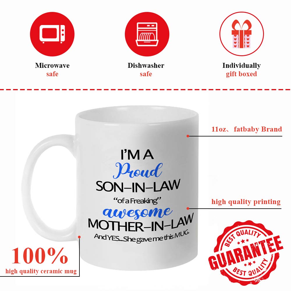 Taza Fatbaby con mensaje humorístico para el yerno, regalo memorable.