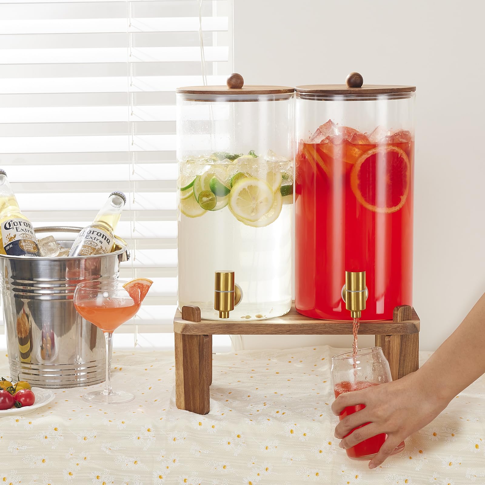 Dispensador FavorFlavor de vidrio 1,5 galones para limonadas