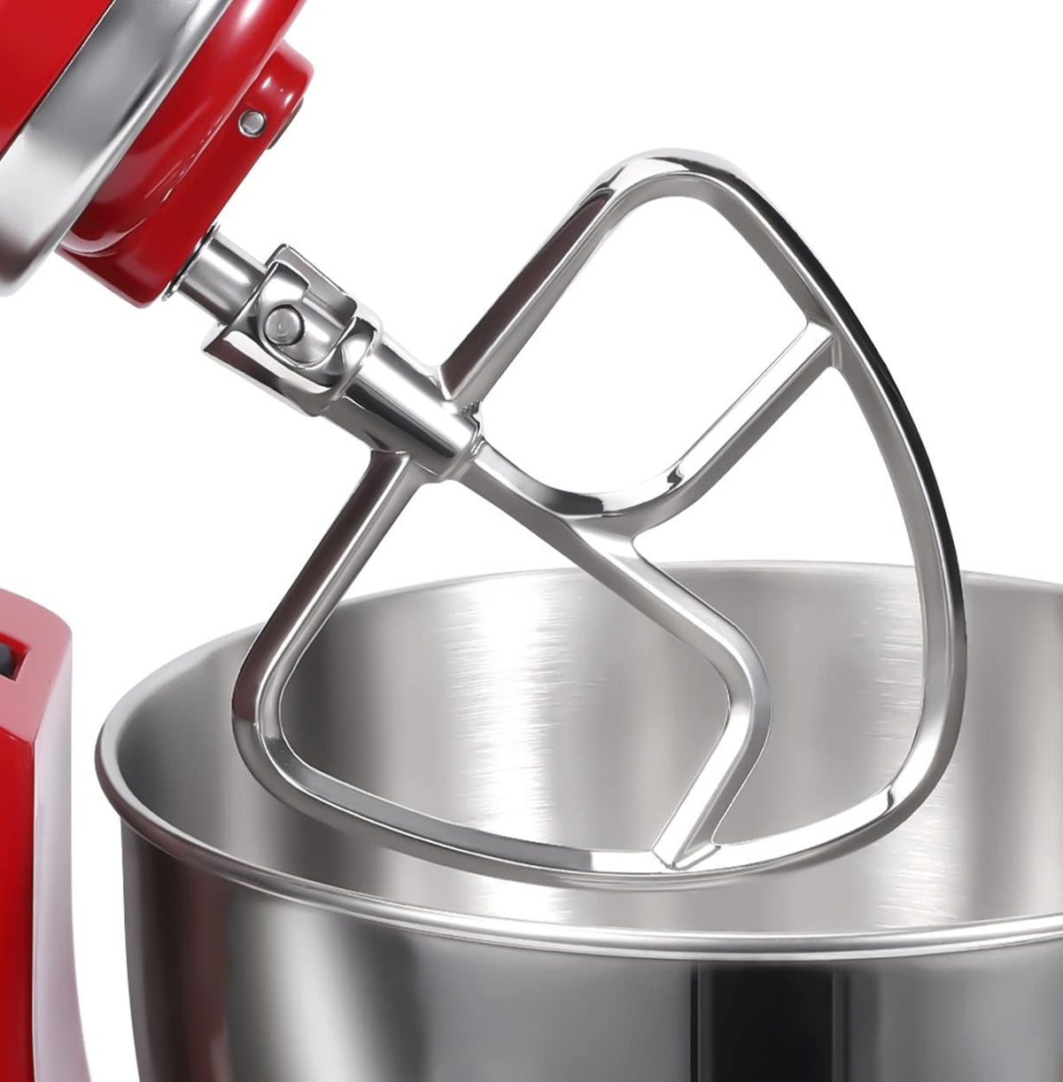 FavorKit batidor plano de acero inoxidable para KitchenAid Tilt-Head 4-5 Qt, mezcla estable.
