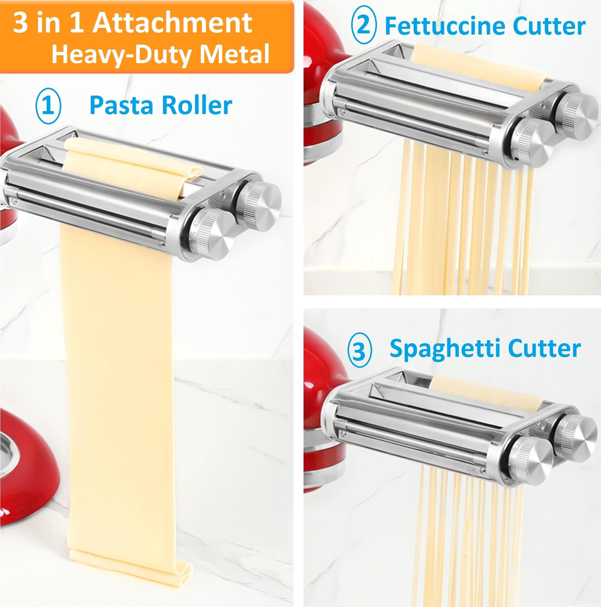 FavorKit cortadores de pasta espagueti 2 mm, resultados finos para platos ligeros.