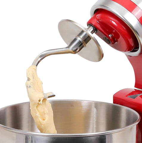 FavorKit gancho de amasado para KitchenAid con cabeza inclinable, compatible con 4.5–5 cuartos.