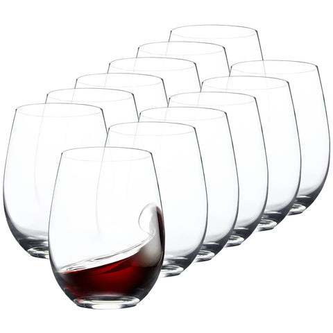 FAWLES vasos de vino sin tallos de 15 onzas, elegantes y fáciles de sostener.