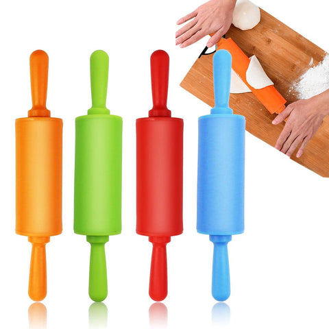 Faxco rodillo mini para niños en rojo, ideal para masa de galletas