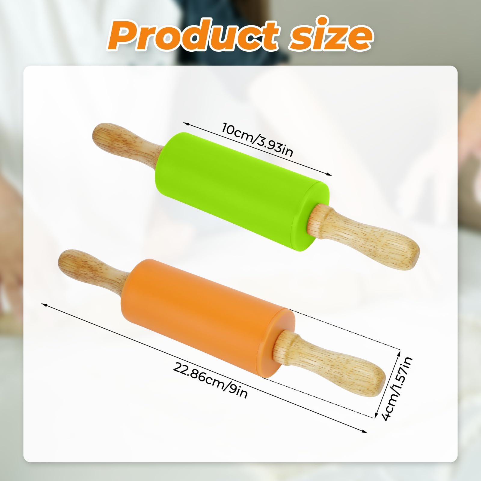 Faxco rodillo mini para niños verde, divertido para masas y repostería