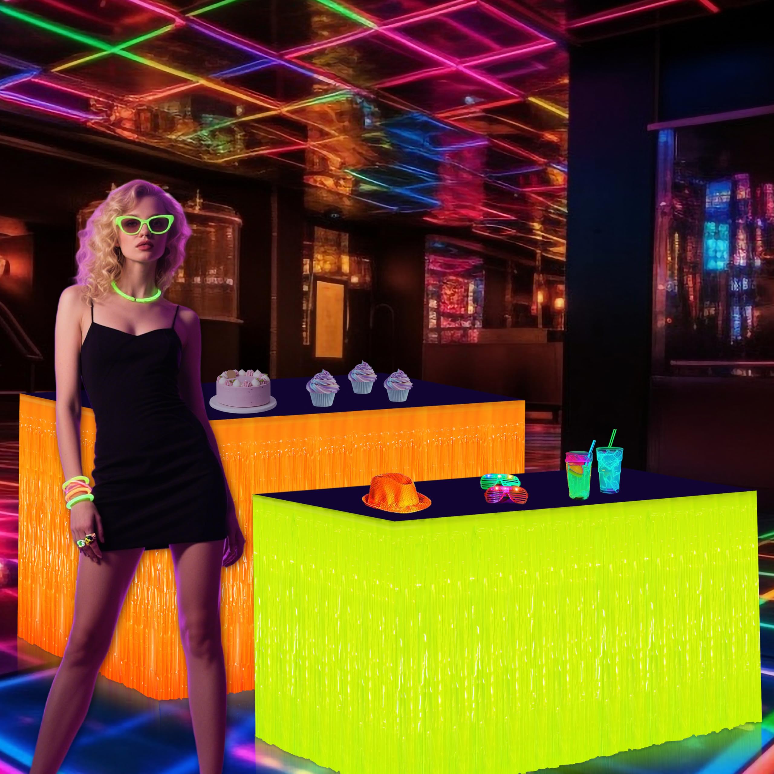 Fayoo: fondo para fotos UV que realza retratos en eventos nocturnos.