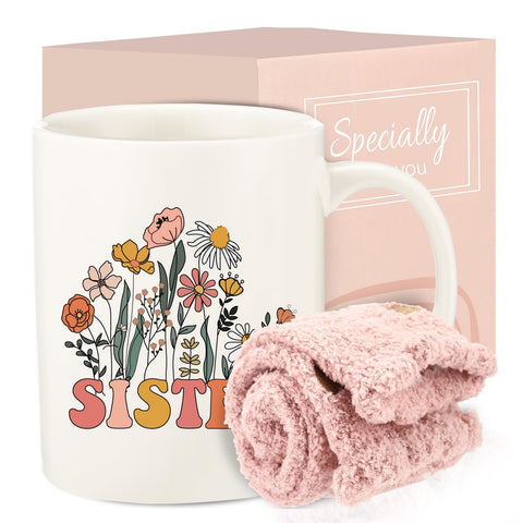 fcaylo taza de cafe 11oz con diseño floral, ideal para desayunos