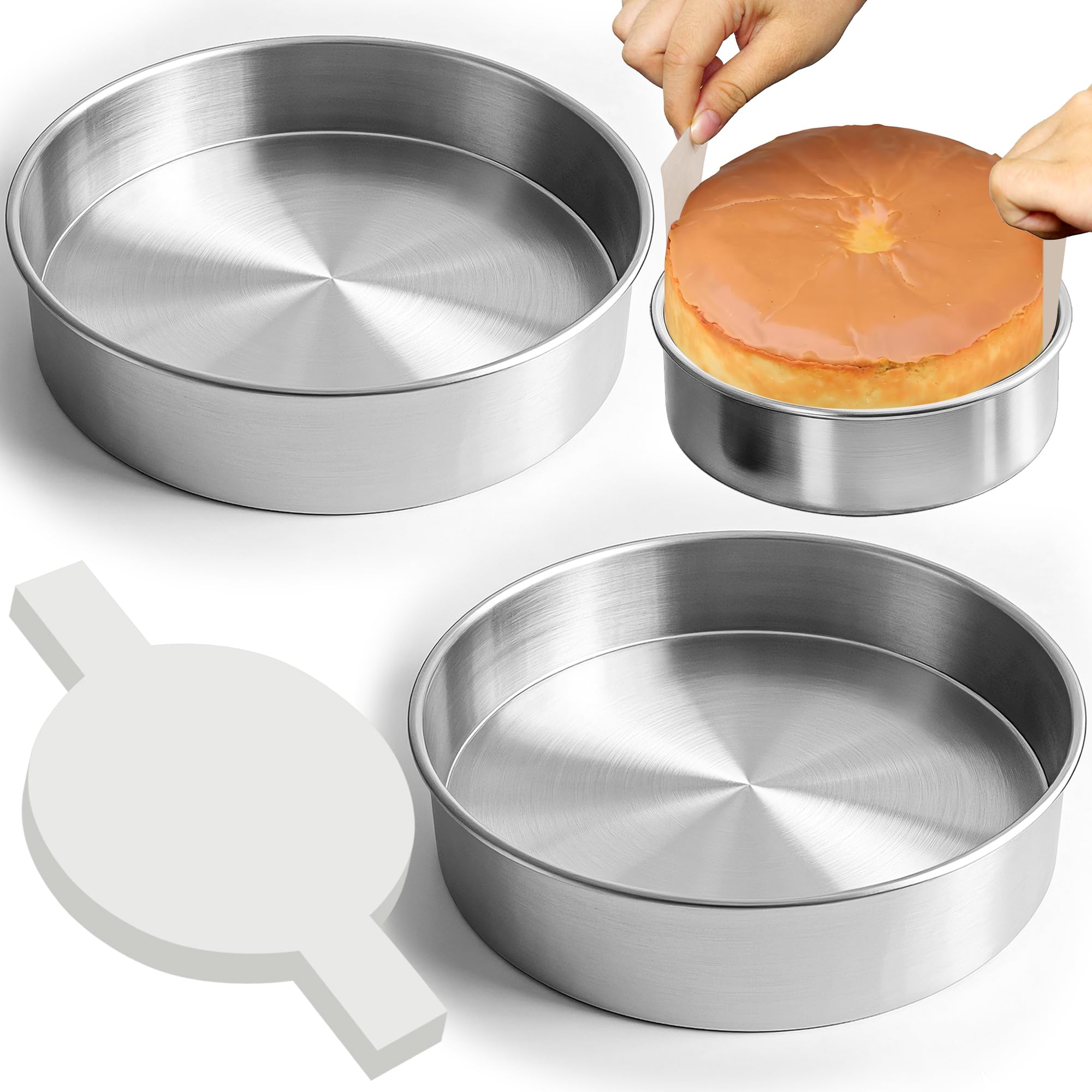 Fcgbdbz bandeja tarta 9 pulgadas: horneado uniforme y desmolde fácil