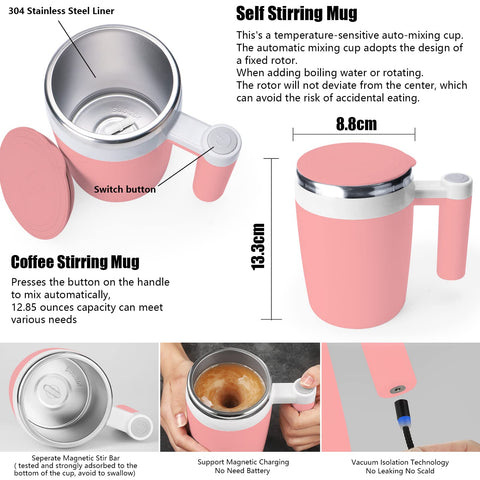 Taza FCSWEET con carga magnética en rosa lista para recargar