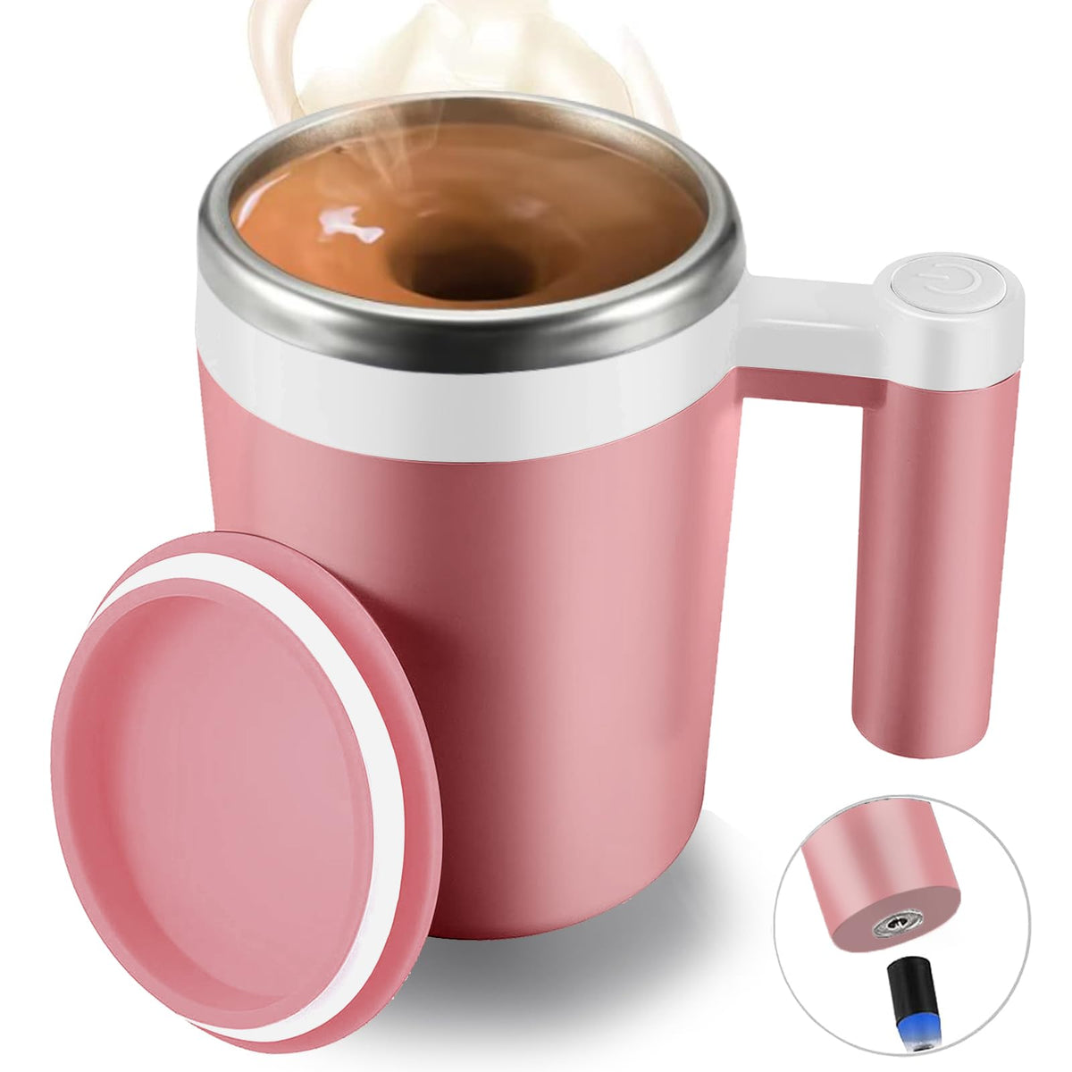 Taza FCSWEET con mezcla automática en rosa para empezar el día sin esfuerzo