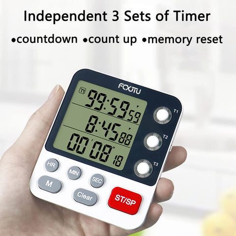 FCXJTU temporizador de cocina con alarma potente para recordatorios