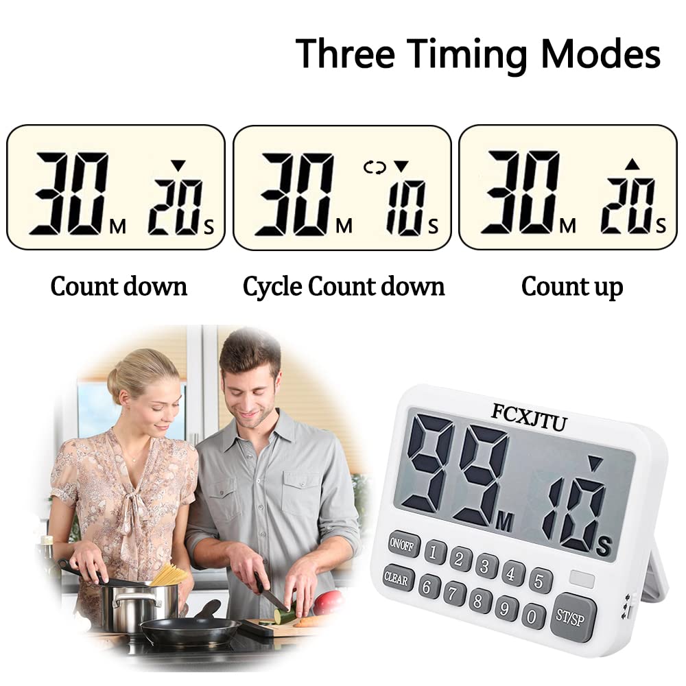 FCXJTU temporizador de cocina con entrada de dígitos para ajustes rápidos