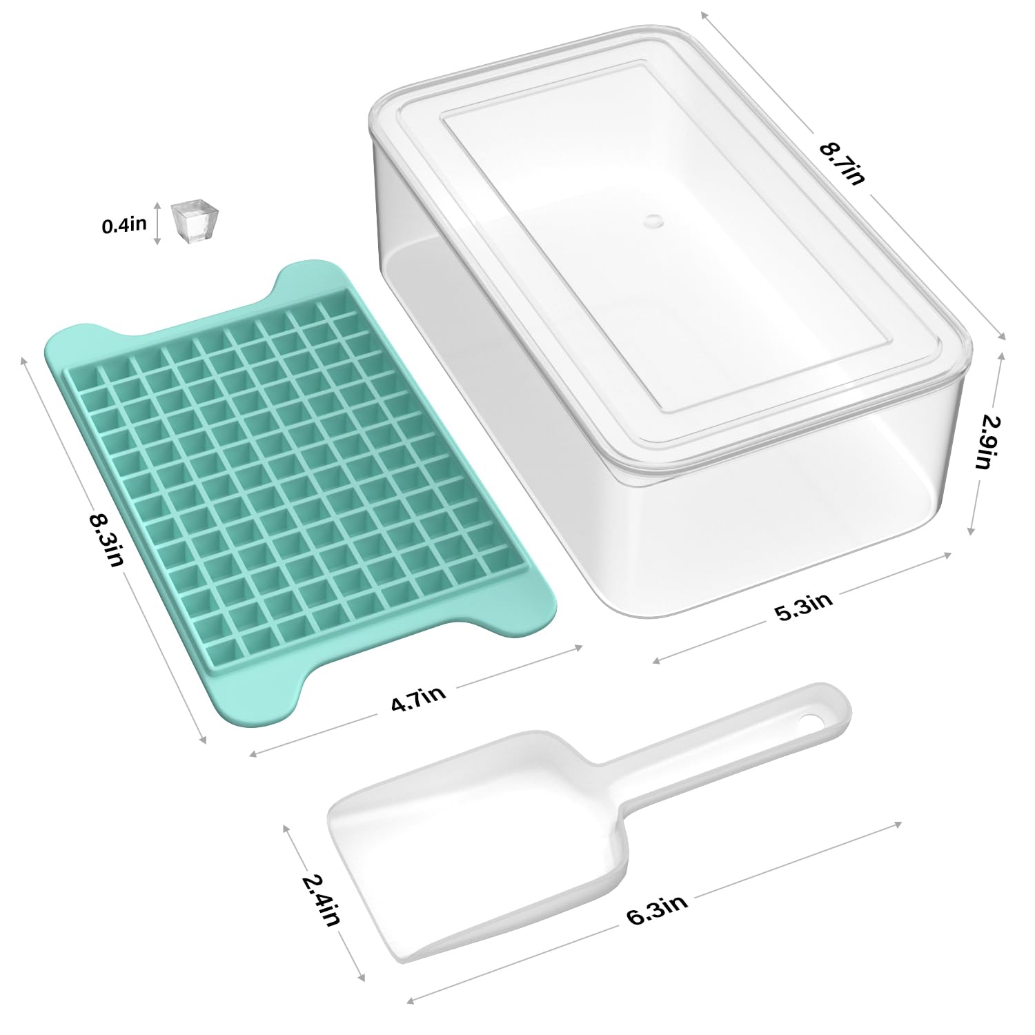 FDDBI contenedor de hielo con capacidad para hasta 1080 cubos