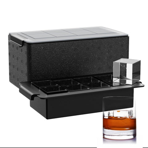FDDBI bandeja de hielo transparente de 2 pulgadas, ideal para cócteles sin diluir.