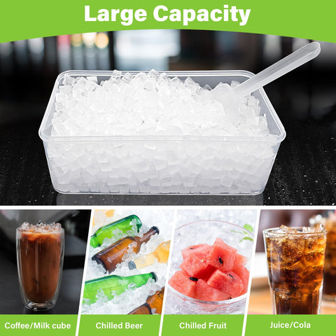 FDDBI usos versatiles para hielo, jugos y frutas en congelador.