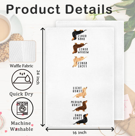 FDHSPAAM toallas para baño y cocina con perro salchicha fácil cuidado diario
