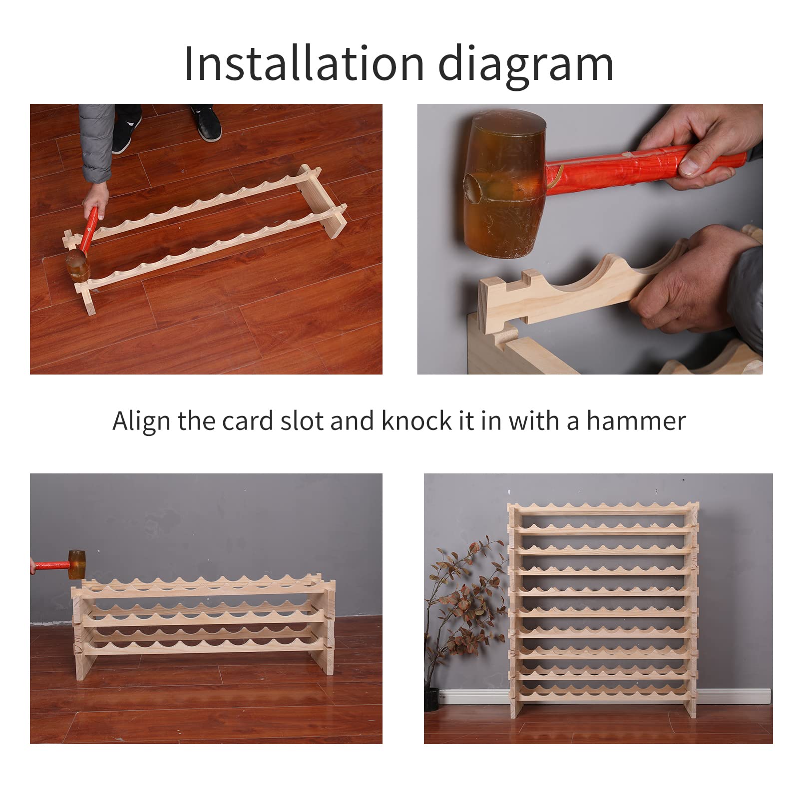 fdjamy capacidad de 60 botellas, almacenamiento listo para usar.