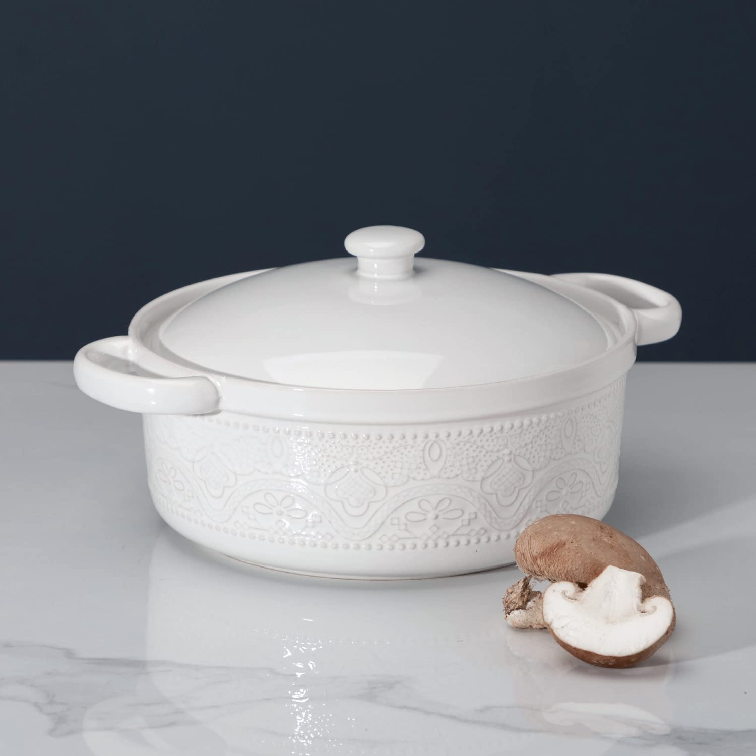 FE FUN ELEMENTS cazuela cerámica, apta para horno y microondas, uso versátil