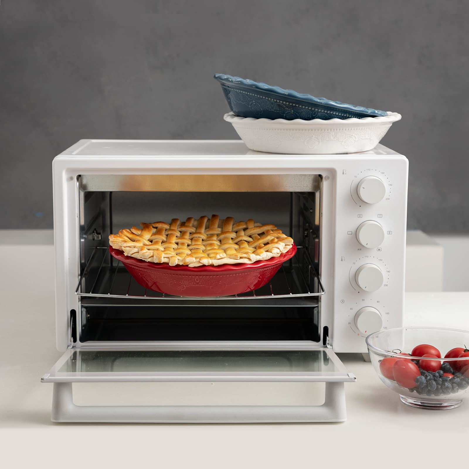 Pie pan FE FUN ELEMENTS para servir directamente a la mesa.