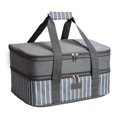 Portacazuela expandible FE FUN ELEMENTS con mango ergonómico para llevar con facilidad.