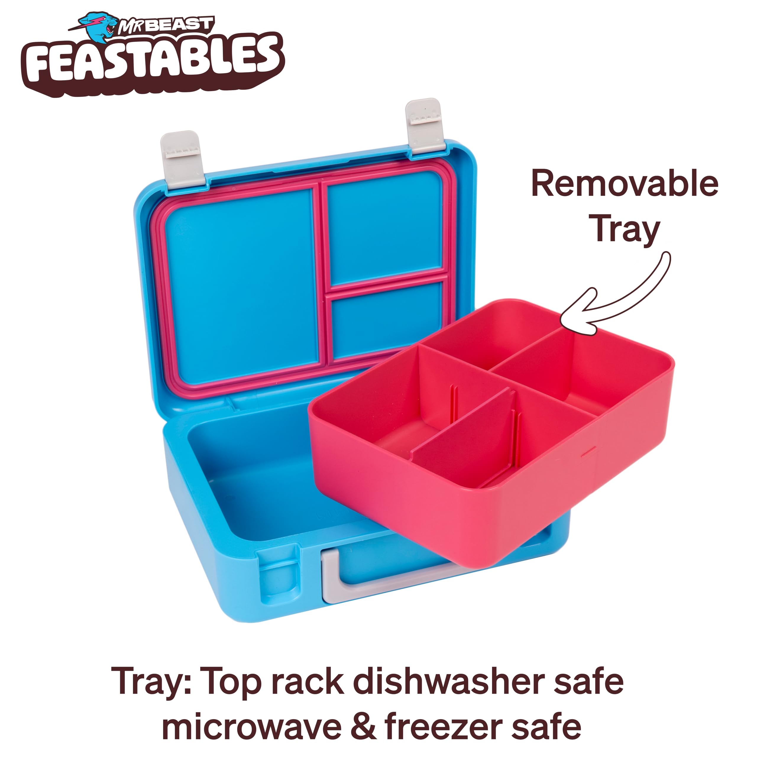 Feastables Mr Beast lonchera diseño compacto para mochilas escolares
