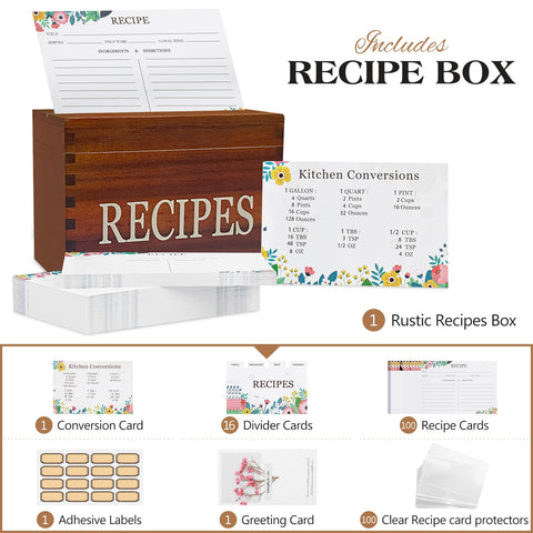 Feasteery tarjetas de receta 4x6 para organizar ideas culinarias