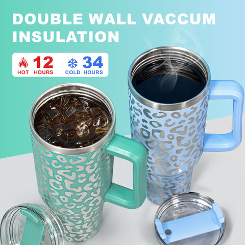 FECBK 40 onzas tumbler con tapa anti-derrame para seguridad diaria.