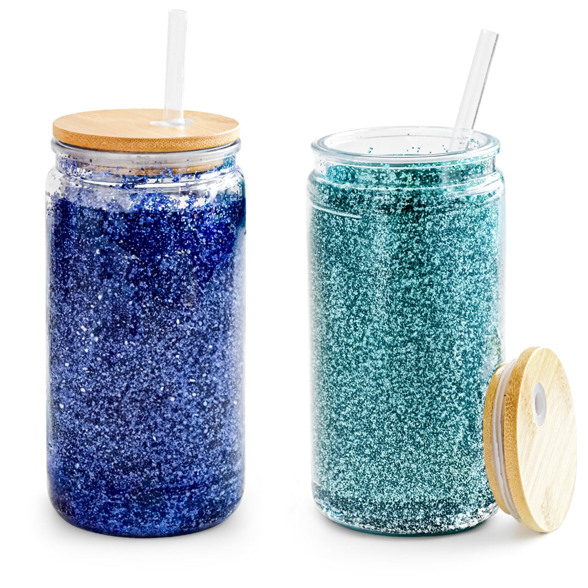 Vaso FECBK con globo de nieve, doble pared para evitar condensación