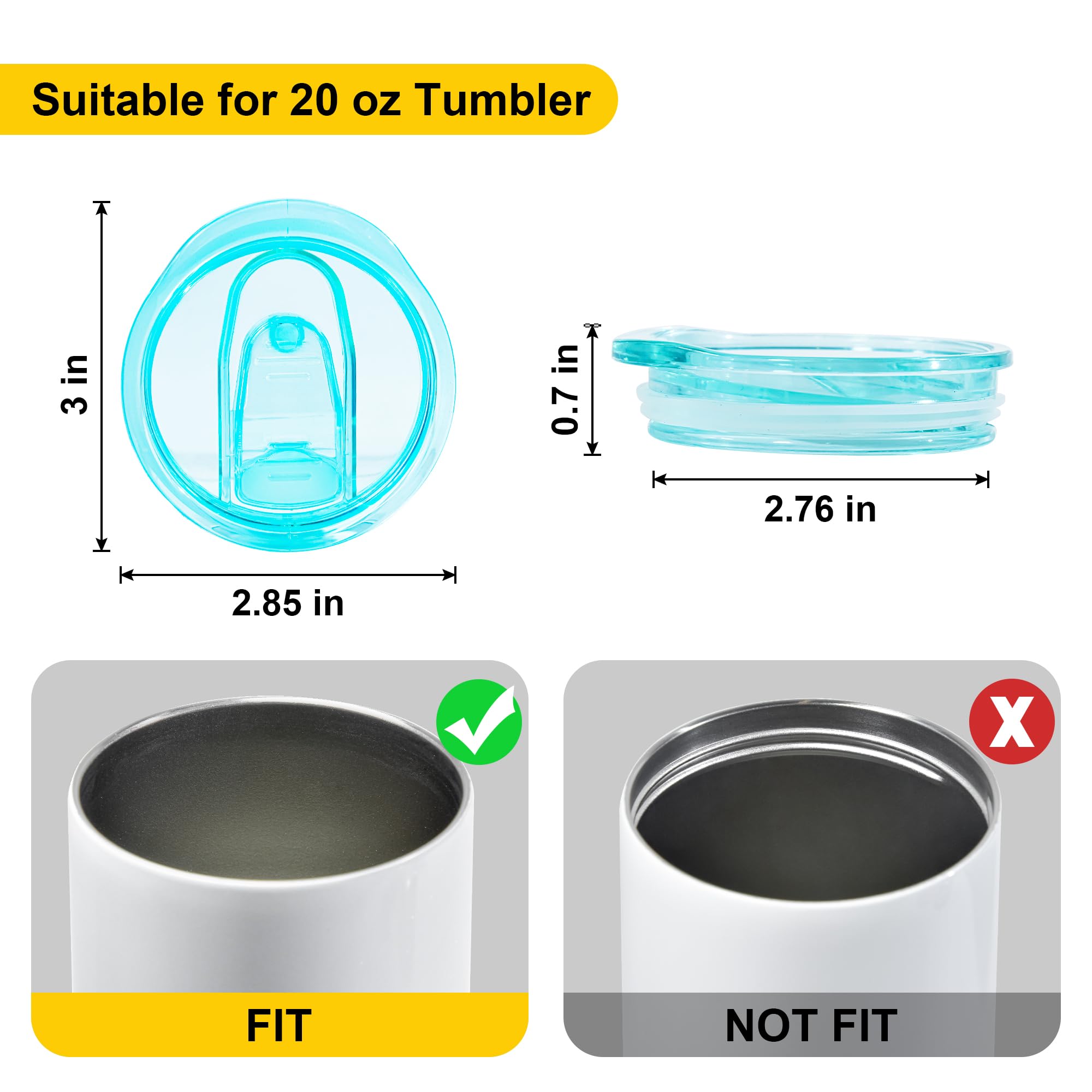 Tapa FECBK 20 oz con silicona libre de BPA para uso diario.