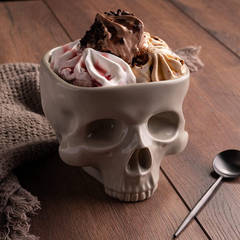 Cuenco calavera para pasta Fecheche, añade estilo gótico a la mesa.