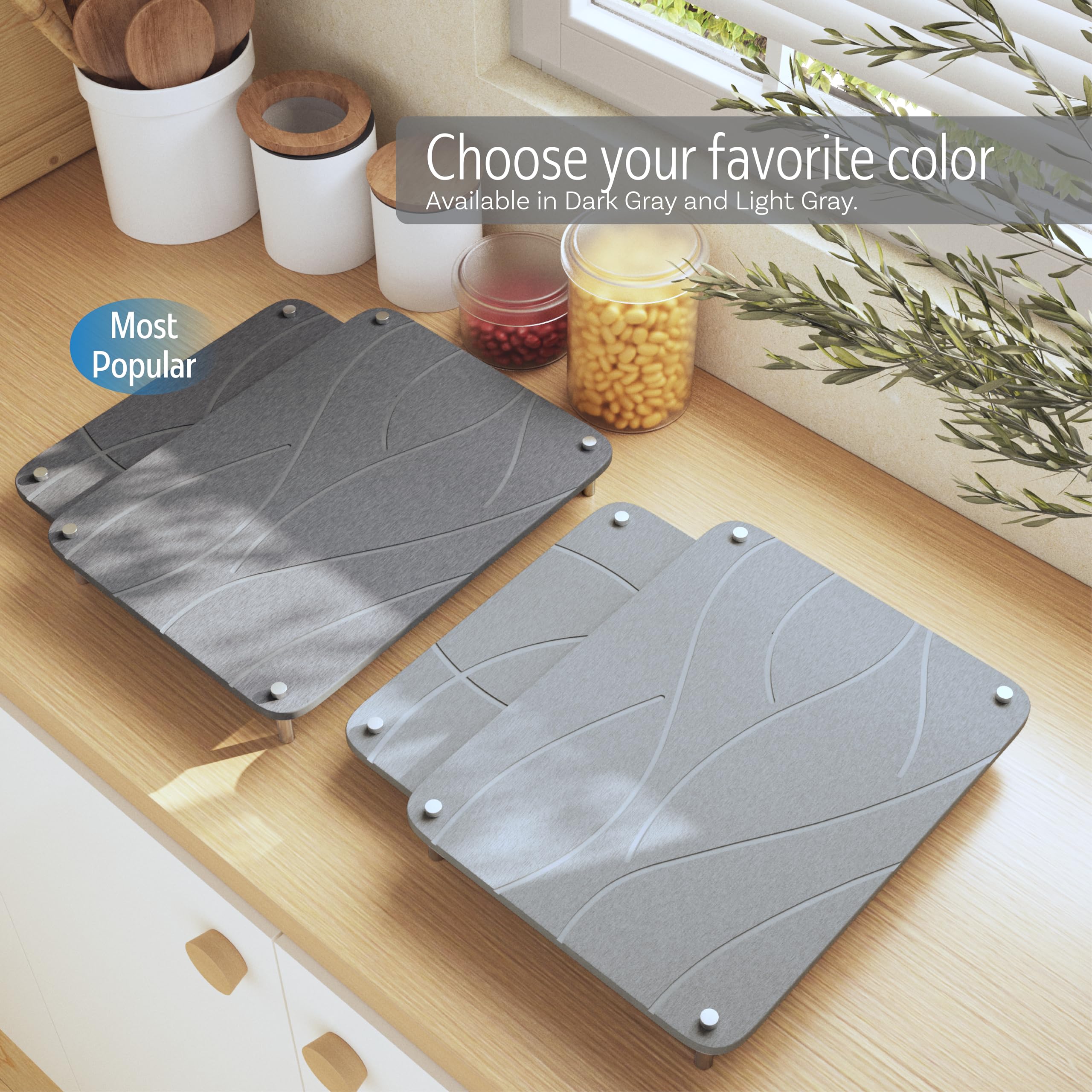 FEDBB acabado gris oscuro se integra a cocinas modernas.