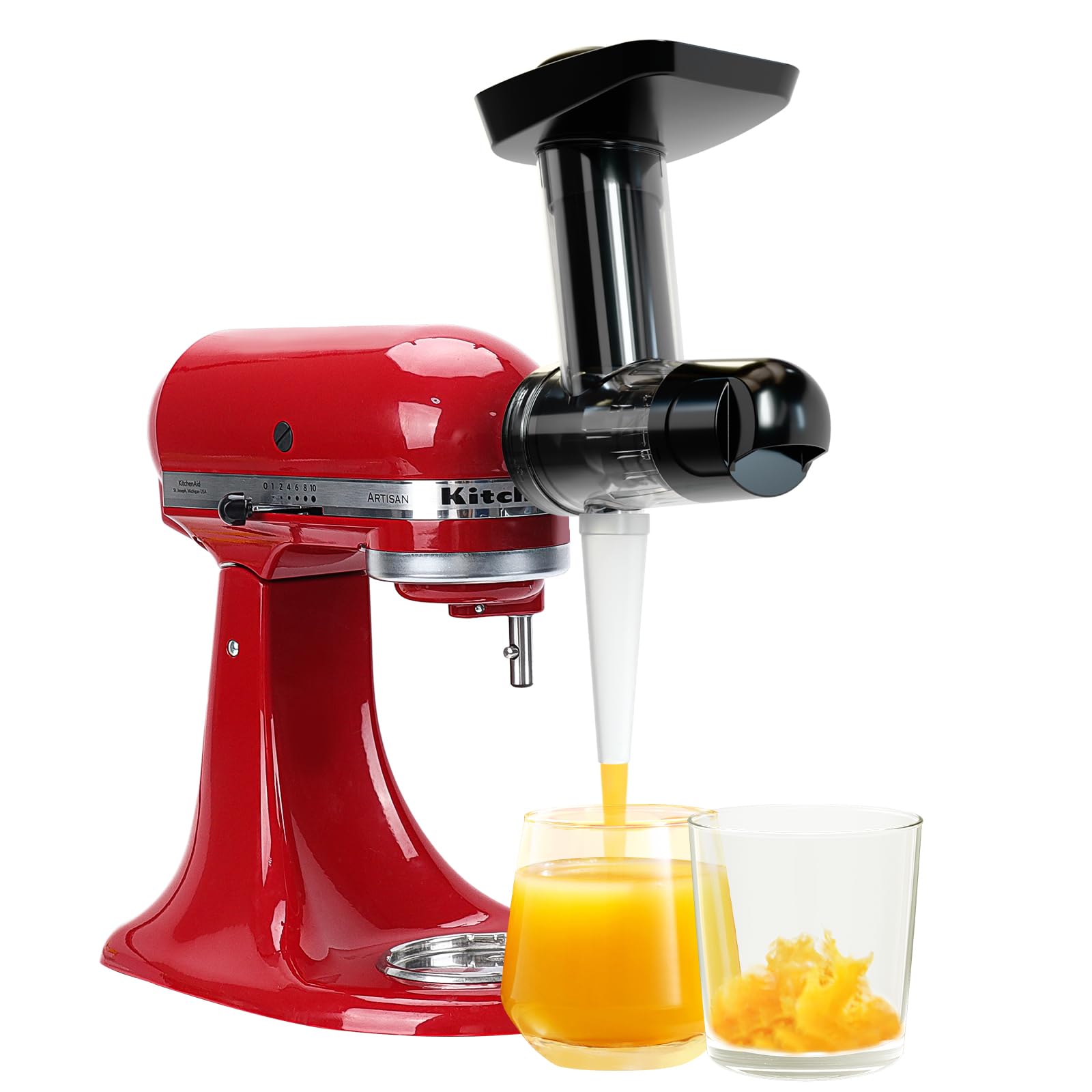 Fedowal Exprimidor masticación para KitchenAid: cuerpo compacto y duradero para uso diario.